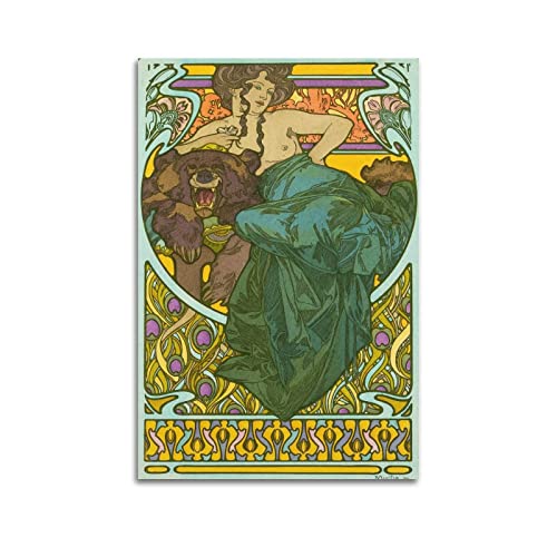 JAHER Alphonse Mucha Art Poster Wandkunst Bild Gemälde Kunstwerke Raumdekoration 40 x 60 cm von JAHER
