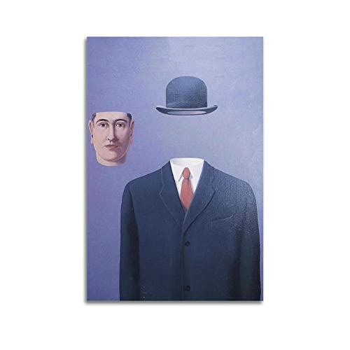 JAHER Der Pilgrim von Rene Magritte Art Poster Wandkunst Heimdekoration Bild Gemälde 60 x 90 cm von JAHER