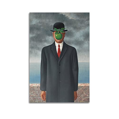 JAHER Der Sohn des Menschen von Rene Magritte Art Poster Kunst und Wandkunst Bild Moderne Familiendekoration 60 x 90 cm von JAHER