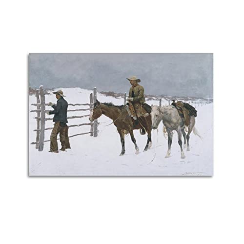 JAHER Frederic Remington Art Poster Wandkunst Bild zum Aufhängen, Fotodekoration, Heimkunstwerke, 40 x 60 cm von JAHER