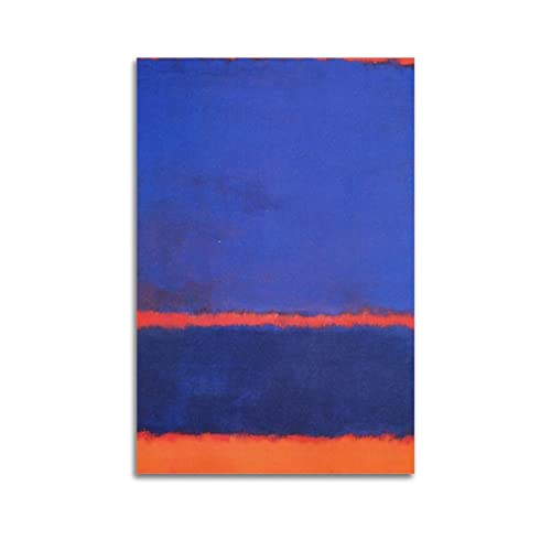 JAHER Mark Rothko Gemälde Kunstwerke - (blau, orange, rot) Poster, dekoratives Gemälde, Leinwand, Wandkunst, Wohnzimmer, Schlafzimmer, Gemälde 60 x 90 cm von JAHER