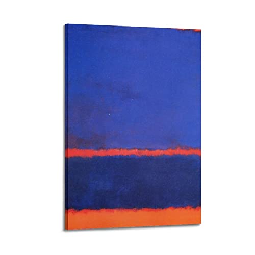 JAHER Mark Rothko Gemälde Kunstwerke - (blau, orange, rot) Poster Zimmer ästhetischer Druck Kunst Wandbild Leinwand Geschenke moderne Schlafzimmer Dekor 30 x 45 cm von JAHER