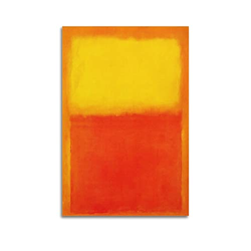 JAHER Mark Rothko Gemälde Kunstwerke - (orange, gelb, rot) Poster Leinwand Wandkunst Bild Drucke Hängende Foto Geschenkidee Dekor Heimkunst Kunstwerke 50 x 75 cm von JAHER