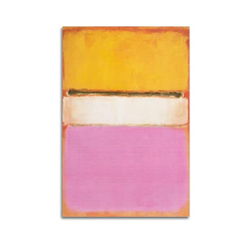 JAHER Mark Rothko Gemälde Kunstwerke - (weiße Mitte) Poster Kunstdruck Wand Foto Farbe Hängendes Bild Familie Schlafzimmer Dekor Geschenk 40 x 60 cm von JAHER