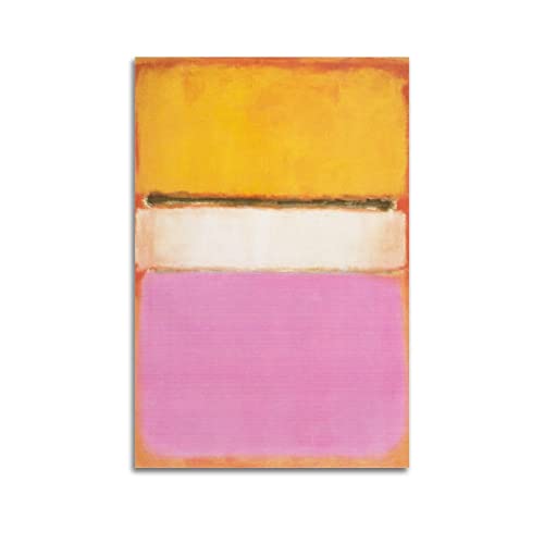 JAHER Mark Rothko Paintings Artworks - (weiße Mitte) Poster, dekoratives Gemälde, Leinwand, Wandkunst, Wohnzimmer, Schlafzimmer, Gemälde 20 x 30 cm von JAHER