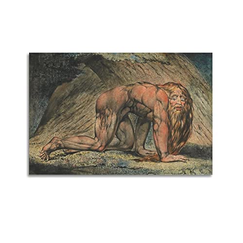 JAHER Nebuchadnezzar von William Blake, Kunst, Poster, Wandbild, Farbe, zum Aufhängen, 50 x 75 cm von JAHER