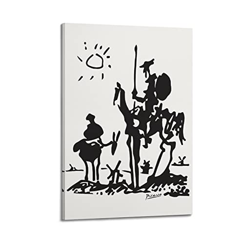 JAHER Pablo Picasso Paintings – (Don Quixote, 1955) Poster-Kunstdruck, Wandfoto, Farbe, hängendes Bild, Familienzimmer, Dekoration, Geschenk, 50 x 75 cm von JAHER