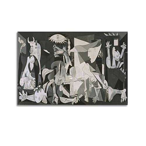 JAHER Pablo Picasso Paintings – (Guernica, 1937) Poster, Leinwandkunst und Wandkunst, Kunstdruck, modernes Familienzimmer, 60 x 90 cm von JAHER