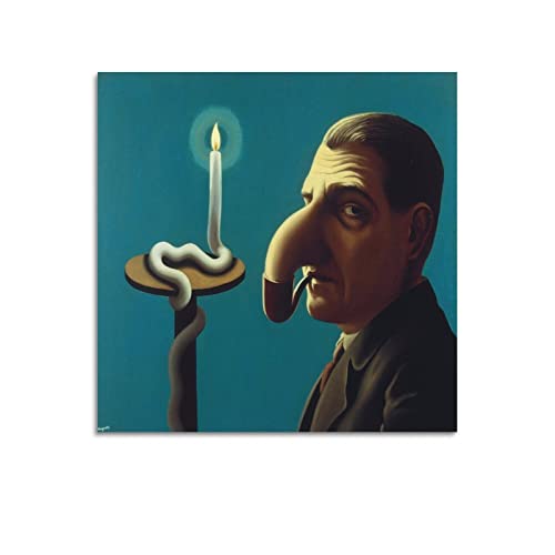 JAHER Philosopher-Lampe von Rene Magritte Art Poster Kunst und Wandkunst Bild moderne Familiendekoration 50 x 50 cm von JAHER