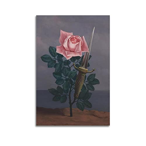 JAHER René Magritte Gemälde – (The Coup Au Coeur) Poster Geschenke Leinwand Gemälde Wandkunst Dekorative Bild Drucke Moderne Dekoration 50 x 75 cm von JAHER