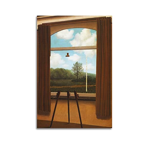 JAHER The Human Condition by Rene Magritte Art Poster Wandkunst Schrollbild Bild Wohnzimmer Dekor Zuhause 20 x 30 cm von JAHER