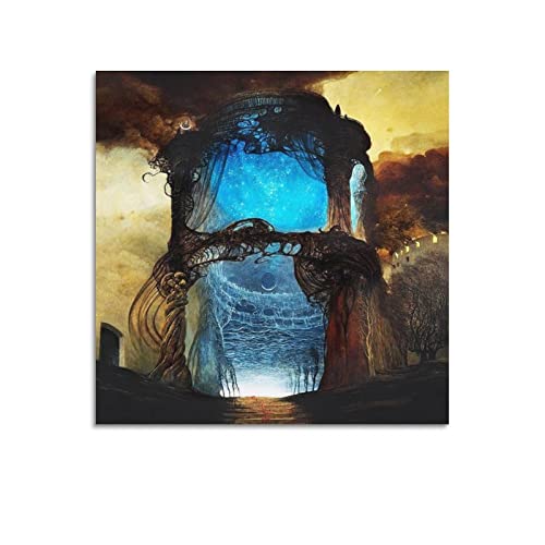 JAHER Zdzisław Beksinski Kunstposter Surrealist Work Nr. 3, Wandkunst, Bild, zum Aufhängen, Fotodekoration, Heimkunstwerke, 70 x 70 cm von JAHER