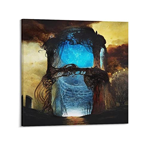 JAHER Zdzisław Beksinski Kunstposter Surrealist Work Nr. 3 von Zdzisław Beksinski Kunstposter Gemälde auf Wandkunst, Rollbild, Wanddekoration, 40 x 40 cm von JAHER