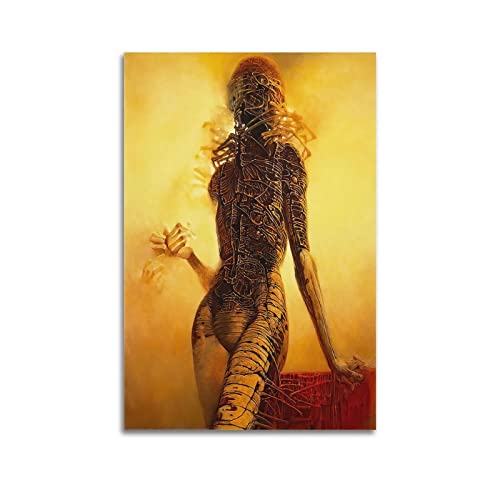 JAHER Zdzisław Beksinski Kunstposter Surrealist Work Nr. 31 von Zdzisław Beksinski Kunstposter, Malerei, Wandkunst, dekoratives Bild, modernes Dekor, 60 x 90 cm von JAHER