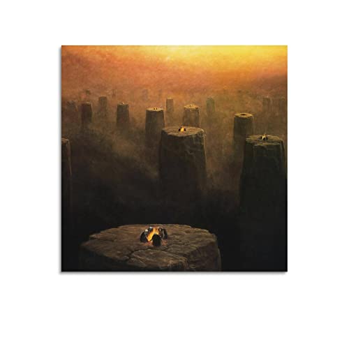 JAHER Zdzisław Beksinski Kunstposter Surrealist Work Nr. 8 von Zdzisław Beksinski Wandkunst, Gemälde, Kunstwerke, Raumdekoration, 70 x 70 cm von JAHER