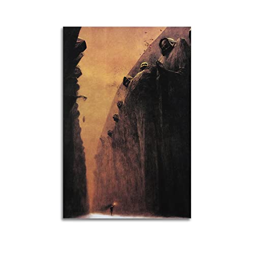 JAHER Zdzisław Beksinski Kunstposter Surrealistische Arbeit Nr. 9 von Zdzisław Beksinski Kunstposter Kunst Malerei Dekor Wandbild Foto Zuhause Moderne Dekoration 40 x 60 cm von JAHER