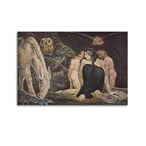 The Night of Enitharmon's Joy by William Blake Art Poster Kunst Gemälde Dekor Wandfoto Zuhause Modern Dekoration 50 x 75 cm von JAHER