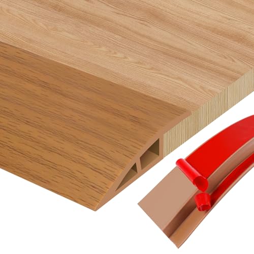 Übergangsprofil Doppelseitig Selbstklebend Türschwellen Leiste, PVC Übergangsleiste Boden zum Verbinden von Bodenfugen und Teppichschwellenübergang, Bodenfliesen von JAHOMFAI