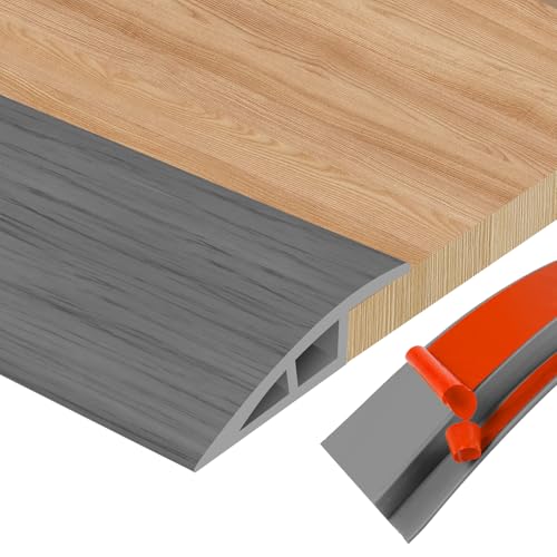 Übergangsprofil Doppelseitig Selbstklebend Türschwellen Leiste, PVC Übergangsleiste Boden zum Verbinden von Bodenfugen und Teppichschwellenübergang, Bodenfliesen von JAHOMFAI