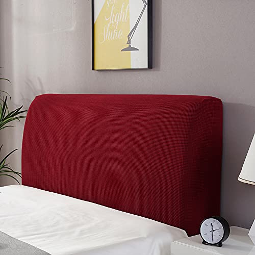 JAHQLIGHT Bett Kopfteil Hussen Stretch Bett Kopfteil Bezug Kopfteilbezug Staubdicht Bett Kopfteil Abdeckung Einzel Doppel King Bett rot, Passend für Kopfteillänge 170-190cm von JAHQLIGHT