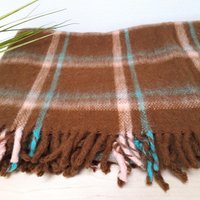 Ovp Kuschel Wolldecke Mit Fransen, 130 X 170, Dolan, Fransendecke Braun Kariert, Telan, Couchdecke, Überwurf, Kuscheldecke, Stoffdecke Warm von JAHRZEHNTE