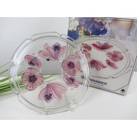 Renaissance Tortenplatte Von Original Walther Glas, Kuchenplatte, Dekor Für Sammler Servierplatte, Glasplatte Kuchenbuffet + Kaffeetafel von JAHRZEHNTE