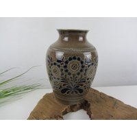 Vase 1825/02 Marzi & Remy, Blumenvase, Westerwald, Salzglasur, 60Er Jahre Wgp, Florales Design, Keramikvase Sammler Geschenk, Landhaus Deko von JAHRZEHNTE