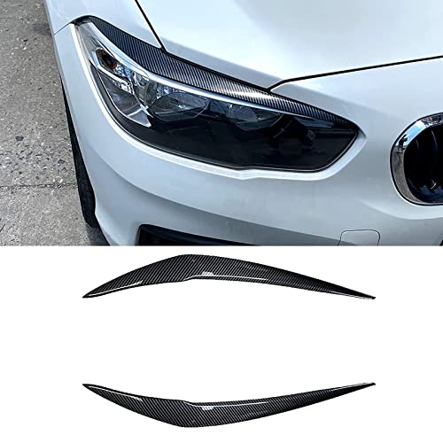 JAHURO Auto-Scheinwerfer-Augenbrauen, für BMW 1 Series F20 2015-2019 118i 120i, Auto-Scheinwerfer-Augenbrauen-Abdeckung, dekorative Scheinwerfer-Aufkleberstreifen,A-Carbon Fiber Look von JAHURO