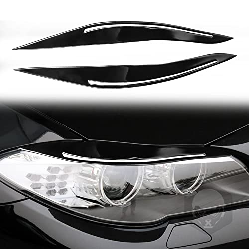 JAHURO Auto-Scheinwerfer-Augenbrauen, für BMW 5 Series f10 2010 2011 2013, Auto-Scheinwerfer-Augenbrauen-Abdeckung, dekorative Scheinwerfer-Aufkleberstreifen von JAHURO