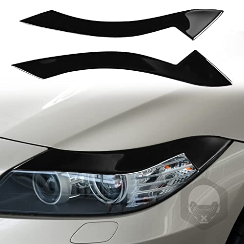 JAHURO Auto-Scheinwerfer-Augenbrauen, für BMW Z4 E89 2009 2010 2011 2012 2013 2014 2015, Auto-Scheinwerfer-Augenbrauen-Abdeckung, dekorative Scheinwerfer-Aufkleberstreifen,A-Gloss Black von JAHURO