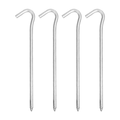 JAICOM Zeltheringe 4 Stück, 18 cm/6" Zeltheringe Harte Böden, Luftfahrtaluminium Heringe für Zelt, Tarp, Picknick, Bergsteigen, Angeln, Abenteuer von JAICOM