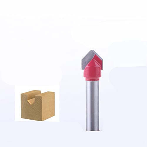 1 Stück 8 Mm Schaft 90 Grad V-Nutschablone V-Nut V-Nutenfräser 1/2 "x 1/2" von JAINGU