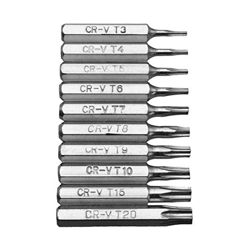 10 Stück CR-V Torx Schraubendreher Bits Set T3 T4 T5 T6 T7 T8 T9 T10 T15 T20 Mobile Reparatur Bit Pflaumenblüten Reparatur Kopf 10 Stück CR-V Torx Schraubendreher Bits Set T3 T4 T5 T6 T7 T8 T9 T10 T15 T20 Mobile Reparatur Bit Pflaumenblüten Reparatur Kopf von JAINGU