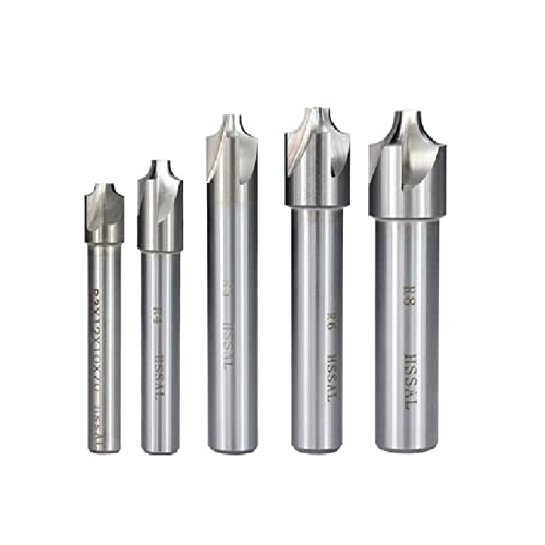 1pc Eckenrundung Schaftfräser R1.0-R12 HSS Radiusfräser CNC Fräser HSS Metallfräswerkzeug Cutter-1 Stück R1x8x8x67L von JAINGU