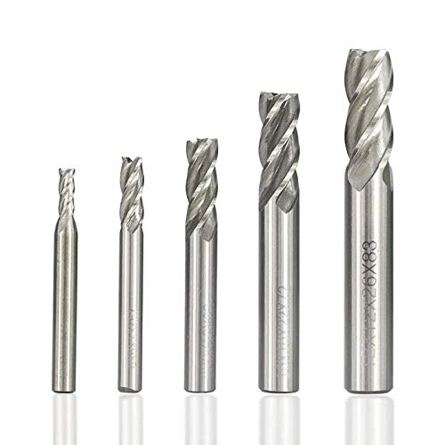 1pc HSS Fräser 4 Flöte Schaftfräser 1,5-13mm für CNC Maschine Fräswerkzeuge Router Bit Metallfräser Aluminium Fräser-1 Stück 13x12x26x83L von JAINGU