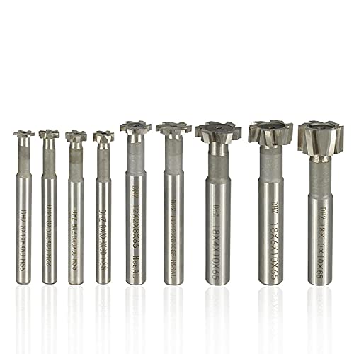 1pc T-Nut Fräser CNC Fräser 8-20mm HSS Schaftfräser Für Metallbearbeitung Keilnut Werkzeug Hartmetall Schaftfräser-10x2,5x6x65 von JAINGU