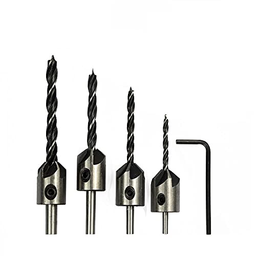 3mm-10mm HSS Senkerbohrer Bohrer Set Reibahle Holzbearbeitung Fasenbohrer Gegenbore Plotsenlochschneider Schraube Bohrer Bohrer-4pcs 3-6mm von JAINGU