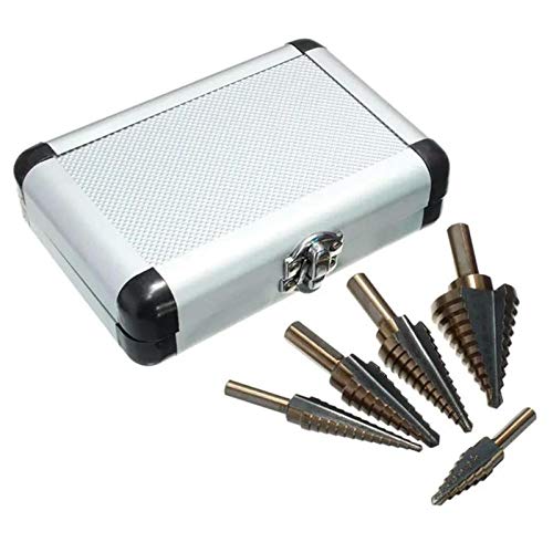 HSS Cobalt Imperial Step Bohrer Set Multiple Loch 50 Größen Bohrwerkzeug für Metall Holzschritt Kegelbohrer mit Aluminiumgehäuse HSS Cobalt Imperial Step Bohrer Set Multiple Loch 50 Größen Bohrwerkzeug für Metall Holzschritt Kegelbohrer mit Aluminiumgehäuse von JAINGU