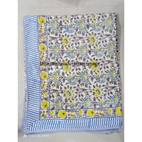 Blumendruck Baumwolle Ac Dohar Reversible Hand Block Print Ac Decke Werfen Quilt Blumendruck Baumwolle Ac Dohar Reversible Hand Block Print Ac Decke Werfen Quilt von JAIPURFABANDCRAFT
