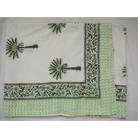 Handblock Bedrucktes Baumwollbettlaken Natürliche Farbstoffe, Jaipur Hergestellt von JAIPURFABANDCRAFT