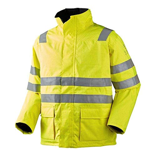 JAK Workwear 11-12136-073-01 Modell 12136 EN ISO 1149-5 Antiflame Parka, Gelb, S Größe von JAK Workwear