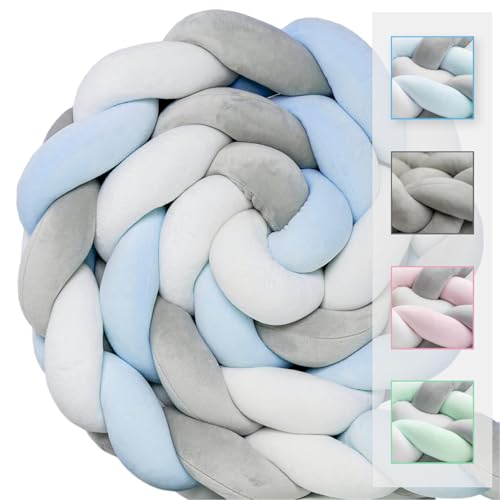 Bettvolant in 4 Farben und Größen | VERGLEICHSSIEGER 2021 | geprüfte ÖKO TEX Qualität | inkl. Wäschenetz, Bändchen & Tasche | Bestens zum verschenken geeignet | 300x12x8cm (Blau) von JAKOR