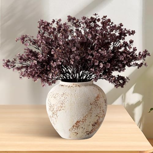JAKY-Global 12 künstliche Schleierkraut Blumen, Vintage Violett - Kunstseide Herbstdeko für Tischvase, Zuhause & Halloween-Deko JAKY-Global 12 künstliche Schleierkraut Blumen, Vintage Violett - Kunstseide Herbstdeko für Tischvase, Zuhause & Halloween-Deko von JAKY-Global
