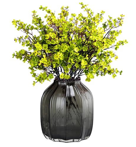 JAKY-Global Babys Atem Stoff Tuch Künstliche Blumen 12 Bundle Europäische gefälschte Seidenpflanzen Dekoration Hochzeit Party Dekoration Blumensträuße Real Touch DIY Home Garden (Grasgrün) von JAKY-Global