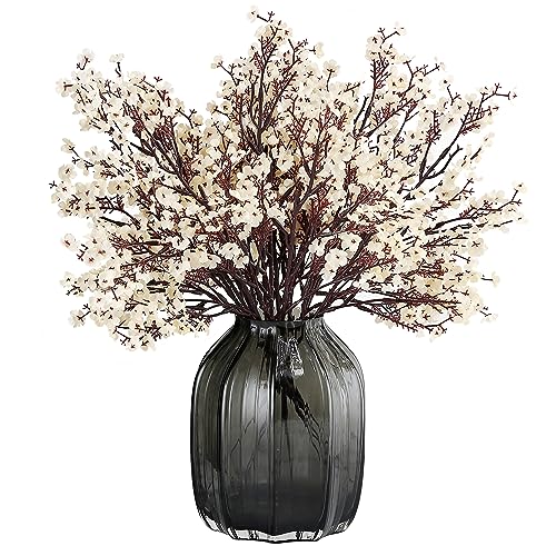 JAKY-Global Babys Atem Stoff Tuch Künstliche Blumen 6 Bundle Europäische gefälschte Seidenpflanzen Dekoration Hochzeit Party Dekoration Blumensträuße Real Touch DIY Home Garden (Champagne-6 Stück) von JAKY-Global