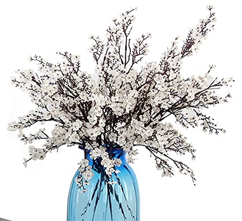 JAKY-Global Künstliche Blumen 6 Stück Getrocknete Unechte Seide Blumen Babysbreath Pflanze Dekoration für Hochzeit Sträuße Haus Garten Party Blumenschmuck(White) von JAKY-Global