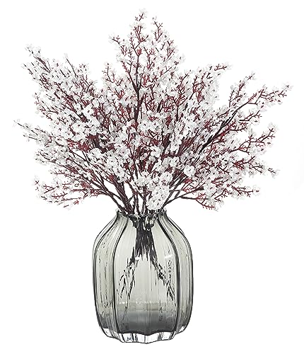 JAKY-Global Künstliche Blumen 6 Stück Getrocknete Unechte Seide Blumen Babysbreath Pflanze Dekoration für Hochzeit Sträuße Haus Garten Party Blumenschmuck (Silber) von JAKY-Global