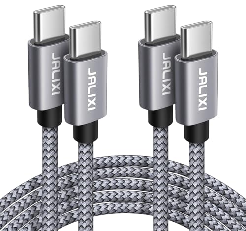 JALIXI USB C auf USB C Kabel 3M, 60W Lang USBC Ladekabel Schnellladekabel Nylon für Samsung Galaxy S25 S24 Ultra, für iPad 10th Generation, für PS5 Controller von JALIXI