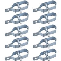 10 Stück Drahtgeflechtspanner, Zaunspanner, Stacheldrahtspanner, Seilspanner-Verbindungsset für Spanndraht (Silberfarbe) von JALLERIA