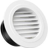 Jalleria - 100 mm rundes Lüftungsgitter aus Kunststoff mit Moskitonetzgitter für Wand- und Deckenlufteinlässe und -auslässe im Innen- und Außenbereich von JALLERIA